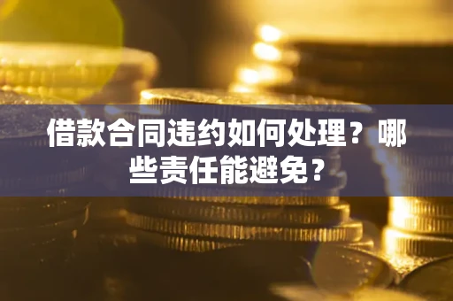 济南借款合同违约如何处理？哪些责任能避免？