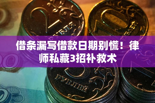 济南借条漏写借款日期别慌！律师私藏3招补救术