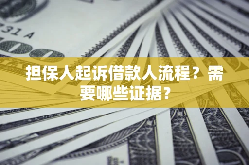 济南担保人起诉借款人流程?需要哪些证据? 济南担保人起诉借款人流程?需要哪些证据?